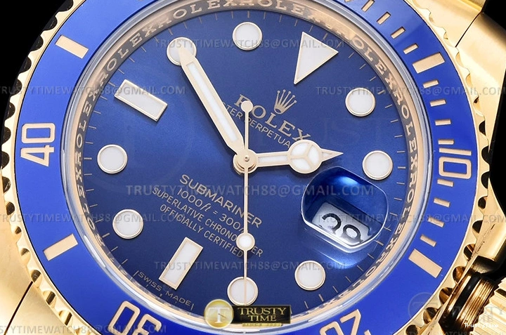 0918 TravelReady Submariner 116618LB Wrp 904 YG YG Blue KF VR 1091